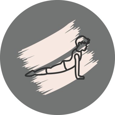 Yuvarlak tasarımda yoga yapan kişi