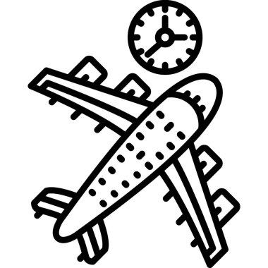 Saatin üstünde uçan uçak zamanı gösterir