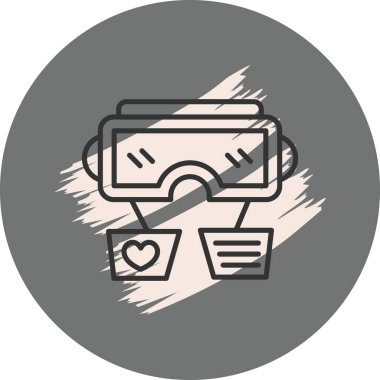 Sanal Gerçeklik Gözlüğü, vektör illüstrasyon tasarımı        