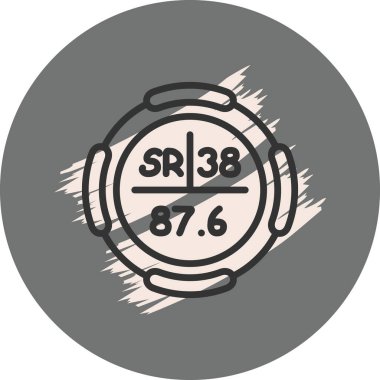 Sayılar ve çizgiler içeren dairesel logo tasarımı