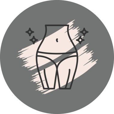 Kadın vücut siluetinin stilize edilmiş çizimi