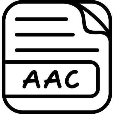 Aac dosya biçimini içeren belge simgesi