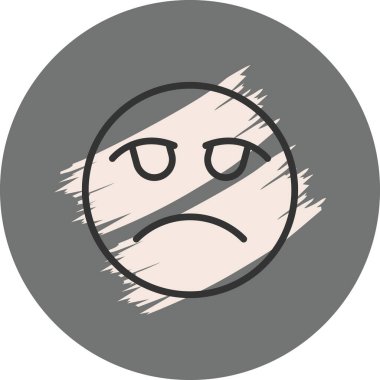 Üzücü simge vektör illüstrasyon tasarımı