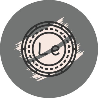 Sierra Leone Madeni Para Simgesi. Uygulama veya web sayfası için basit web logosu 