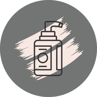 Hortumla basit bir şişe çizimi.