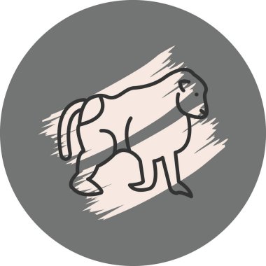 Babun ağ simgesi vektör illüstrasyonu