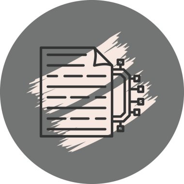 Makine Öğrenme Web simgesi vektör çizimi