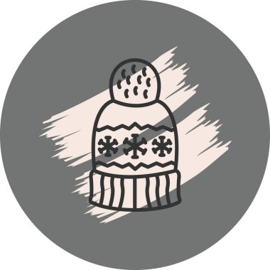 Kış Şapkası web simgesi vektör illüstrasyonu