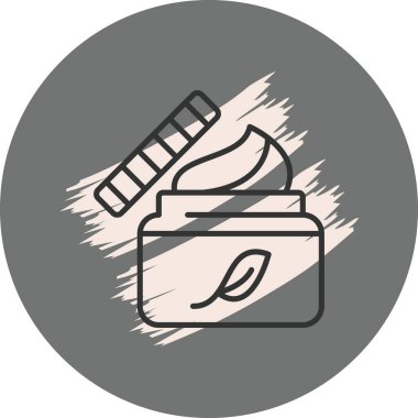 Yaprak ve kapaklı cilt kremi kavanozu