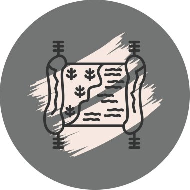 Eski metin ve sembolleri gösteren kaydırma