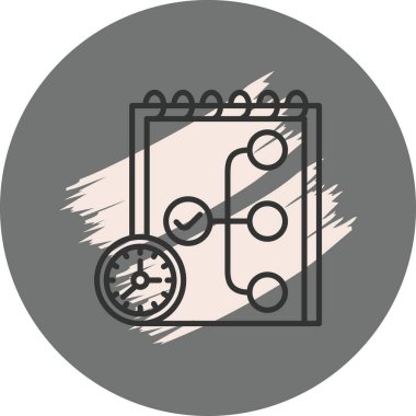 Simge vektör illüstrasyon tasarımı planlanıyor