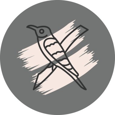 Avrupa Arı yiyici ikon vektör çizimi tasarımı