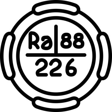 Radyum Web simgesi vektör çizimi