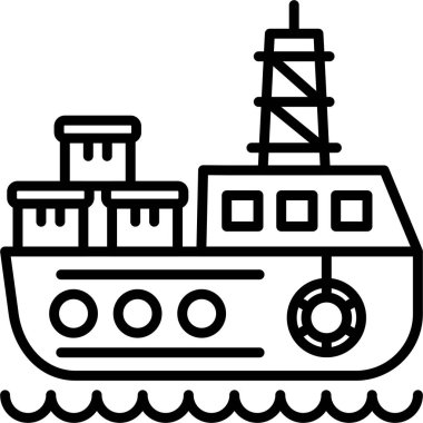 Kargo gemisi sakin sularda yol alıyor.