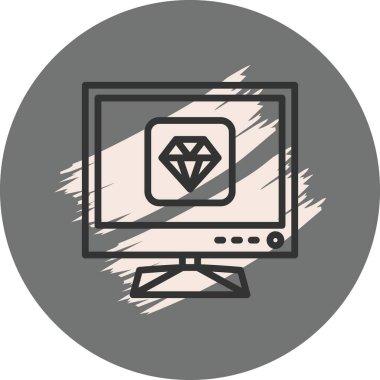 Elmas web simge vektör çizim