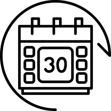 Takvim simgesi 30 günlük döngüyü gösterir