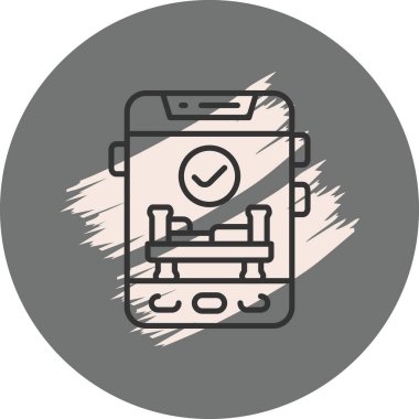 Yatak rezervasyon uygulaması arayüzü gösteren akıllı telefon