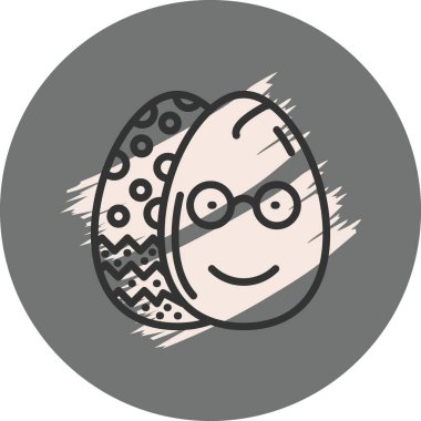 Paskalya İneği Yumurta Simgesi Tasarımı 