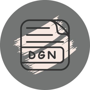 Dgn File icon with lines and corner folded