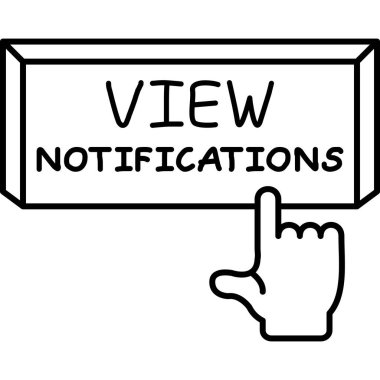 Görünüm bildirim düğmesine el işareti