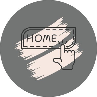 Ev düğmesi simgesine el işareti