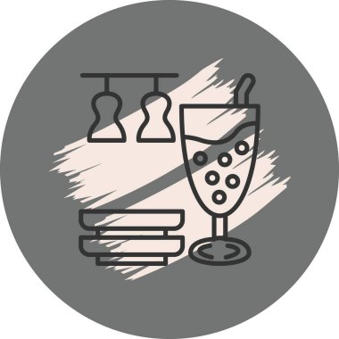 Beyaz arka plan üzerinde izole kokteyl içki