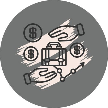 El çantası ve dolar işaretleri.