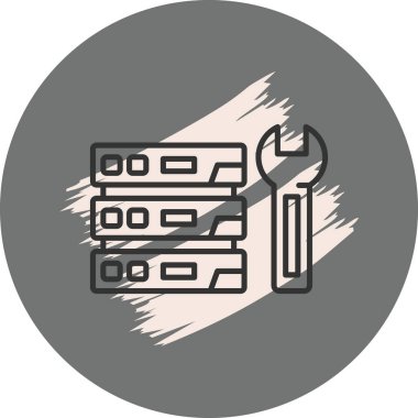 Dairesel arkaplanda sunucular ve anahtar