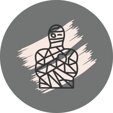 Mumya ikon vektör çizimi tasarımı