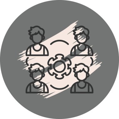 Yapboz parçalarına bağlanan dört kişi