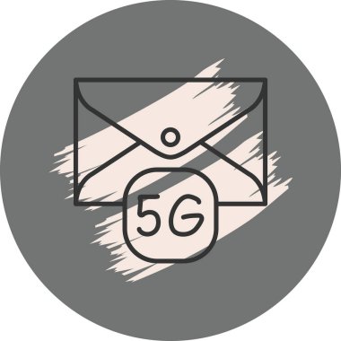 Zarf simgesi 5G teknoloji kavramını temsil ediyor