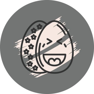 Paskalya Gülen Yumurta Grafiksel Simgesi