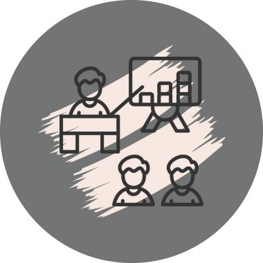 sunum web simgesi vektör illüstrasyonu