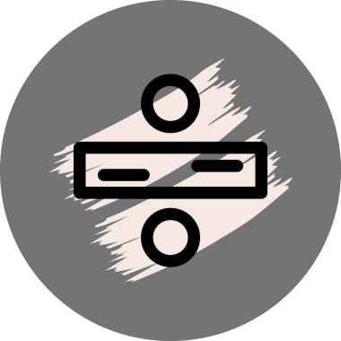 Gri arkaplanda basit bir bölme simgesi