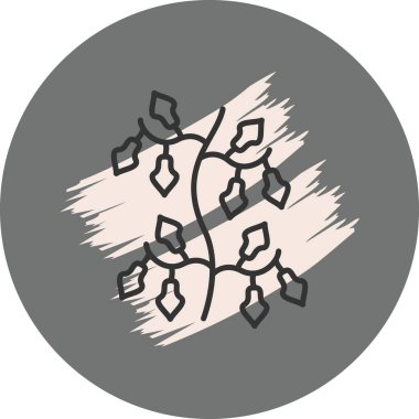 Dekoratif bitki dalının basit çizimi