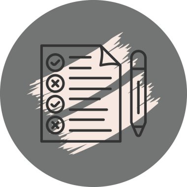 İşaretli ve kalemli kontrol listesi kağıdı