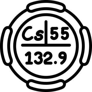 Atom numarası olan sezyum için kimyasal sembol