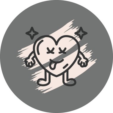 Ölü Kalp Simgesi Web Vektörü İllüstrasyonu