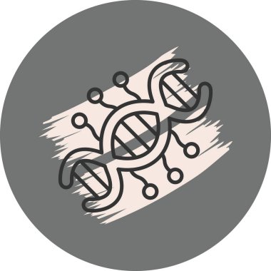 Tek sıra halinde DNA sarmalı. Basit grafik gösterimi.