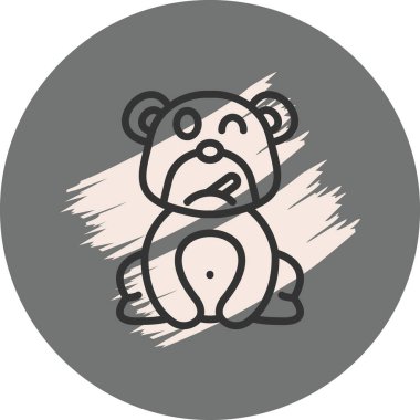 Termometre ağ ikonu vektör illüstrasyonuyla ayı