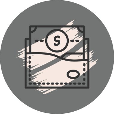 Wallet icon, vector illustration simple design