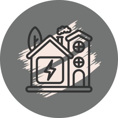 Yıldırımlı ve ağaçlı ev