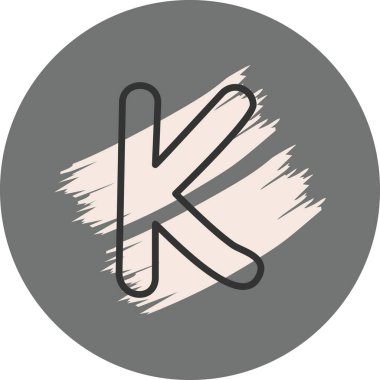 Küçük harf K 'nin temsili