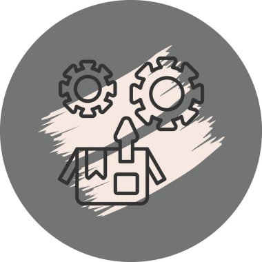 Ürün yönetimi web simgesi, vektör illüstrasyonu            