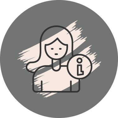 Kadın simgesinin basit çizimi