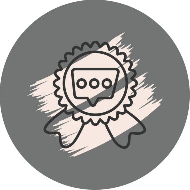 Rozet simgesi, vektör illüstrasyonu basit tasarım