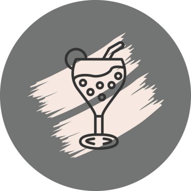 Beyaz arka plan üzerinde izole kokteyl içki