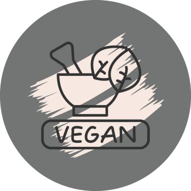 İçinde kase ve malzemeler bulunan vegan logosu.