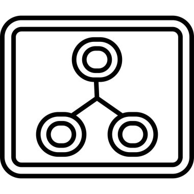 Birbirine bağlı dairesel düğümleri gösteren basit diyagram