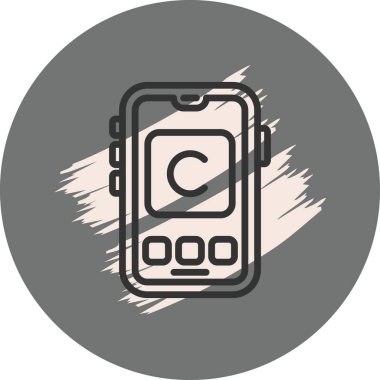 telif hakkı web simgesi vektör illüstrasyonu